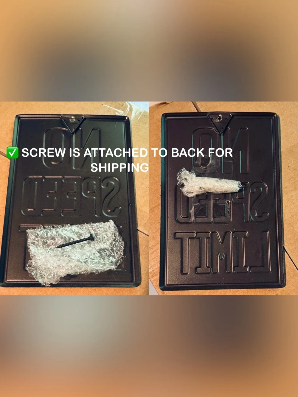 SMALL/MINI — “No Speed Limit” — Wall Sign - Black on RUSTIC/AGED Cream